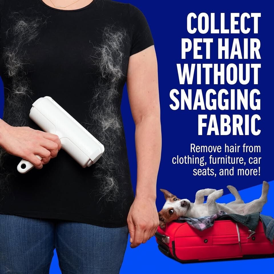Pet Hair Remover and Reusable Lint Roller - Cat and Dog Hair Remover for Furnitu