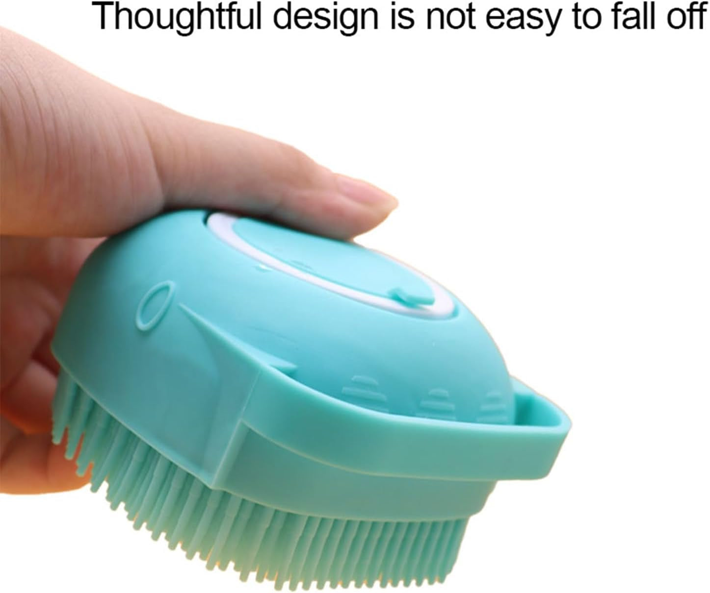Pets Bath Brush | Scrubber for Bath | Dog Shampoo Brush | Dog Washing/Shower Brush, Suitable for Short/Long Haired Dogs, Dog Brush for Shedding, Bathing, Massaging & Grooming (Blue) (Blue)