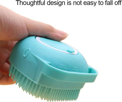 Pets Bath Brush | Scrubber for Bath | Dog Shampoo Brush | Dog Washing/Shower Brush, Suitable for Short/Long Haired Dogs, Dog Brush for Shedding, Bathing, Massaging & Grooming (Blue) (Blue)