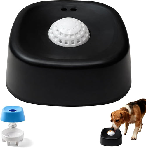 Slow Feeder Dog Bowls for Liquid Treats, Lick and Roll Bowl with Rotating Ball, Dog Licking Toy for Anxiety Relief & Enrichment, Interactive Slow Eating Bowl for Puppies, Small & Medium Dogs(1 Black)