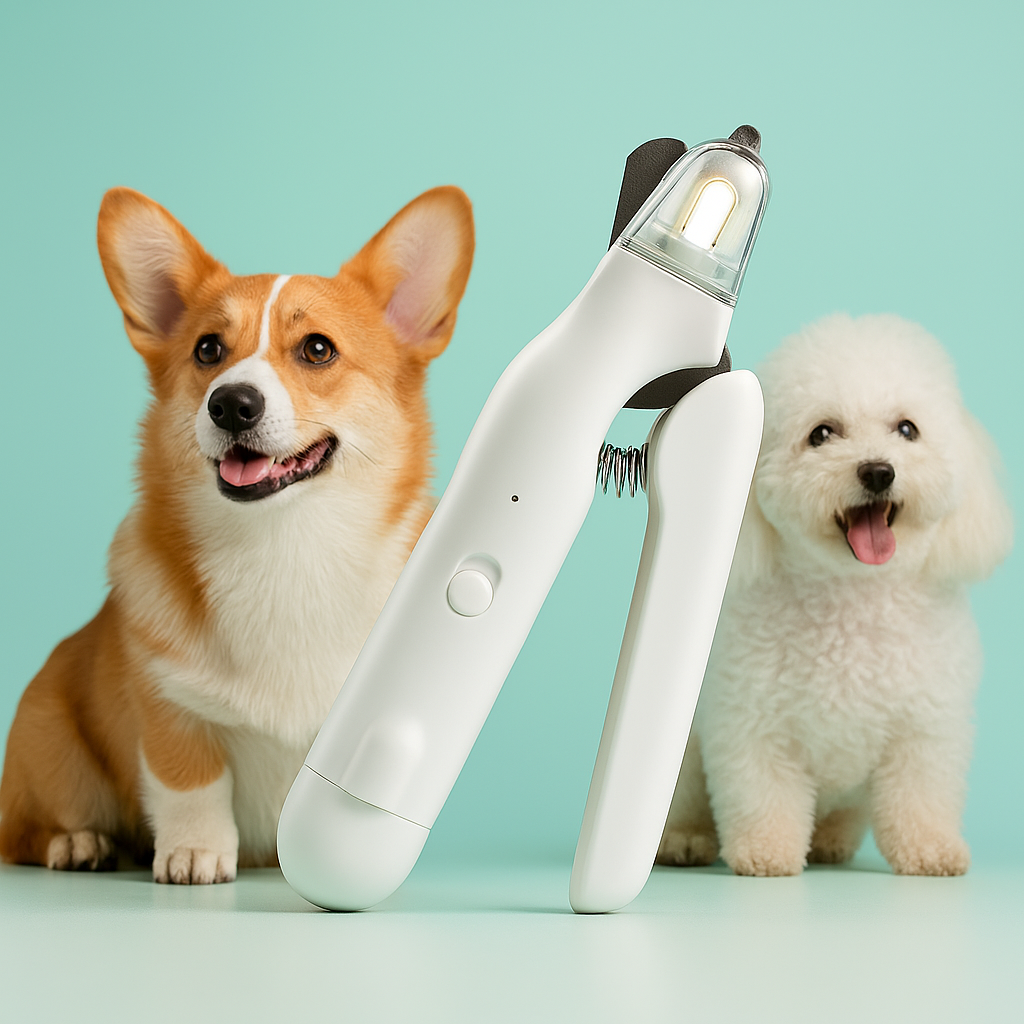 Safetrim | LED Pet Nail Clipper for Dogs & Cats, Safe Claw Grooming Tool