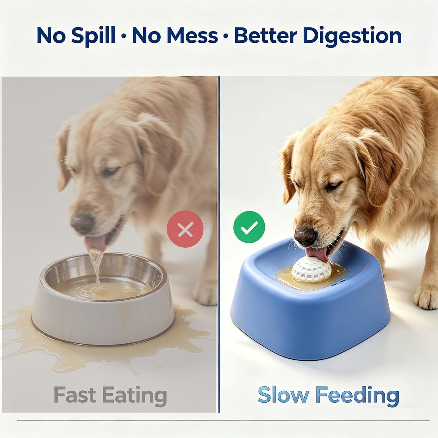 Slow Feeder Dog Bowls for Liquid Treats, Lick and Roll Bowl with Rotating Ball, Dog Licking Toy for Anxiety Relief & Enrichment, Interactive Slow Eating Bowl for Puppies, Small & Medium Dogs(1 Black)