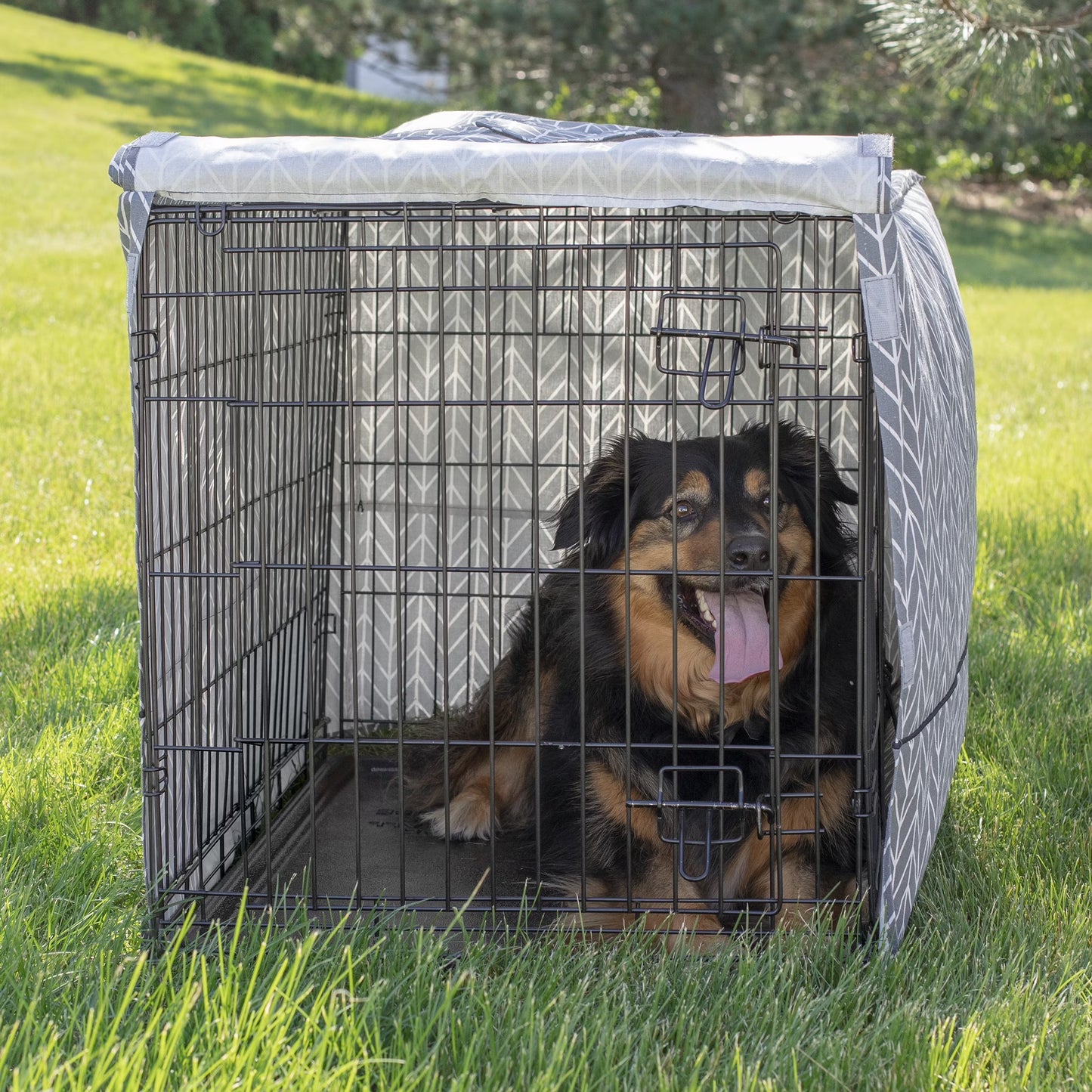 24" Gray Crate Cover