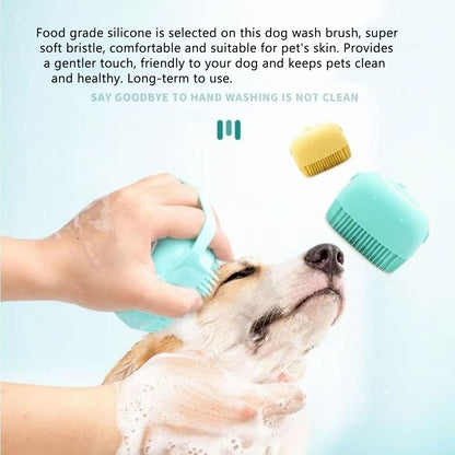 Pets Bath Brush | Scrubber for Bath | Dog Shampoo Brush | Dog Washing/Shower Brush, Suitable for Short/Long Haired Dogs, Dog Brush for Shedding, Bathing, Massaging & Grooming (Blue) (Blue)